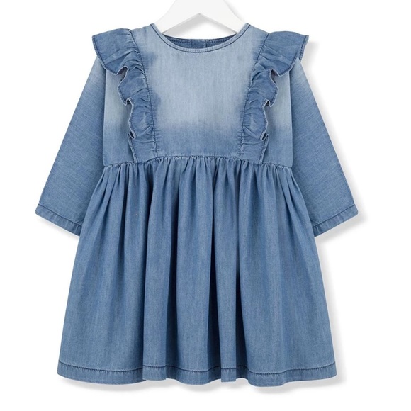 Denim girls dress - Picture 1 of 6